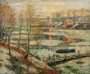 Ice in the River by Ernest Lawson